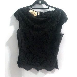 Valentino Black Lace Blouse
